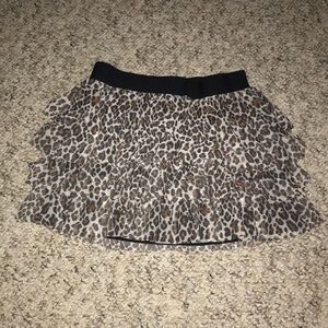 Leopard skirt w/shorts